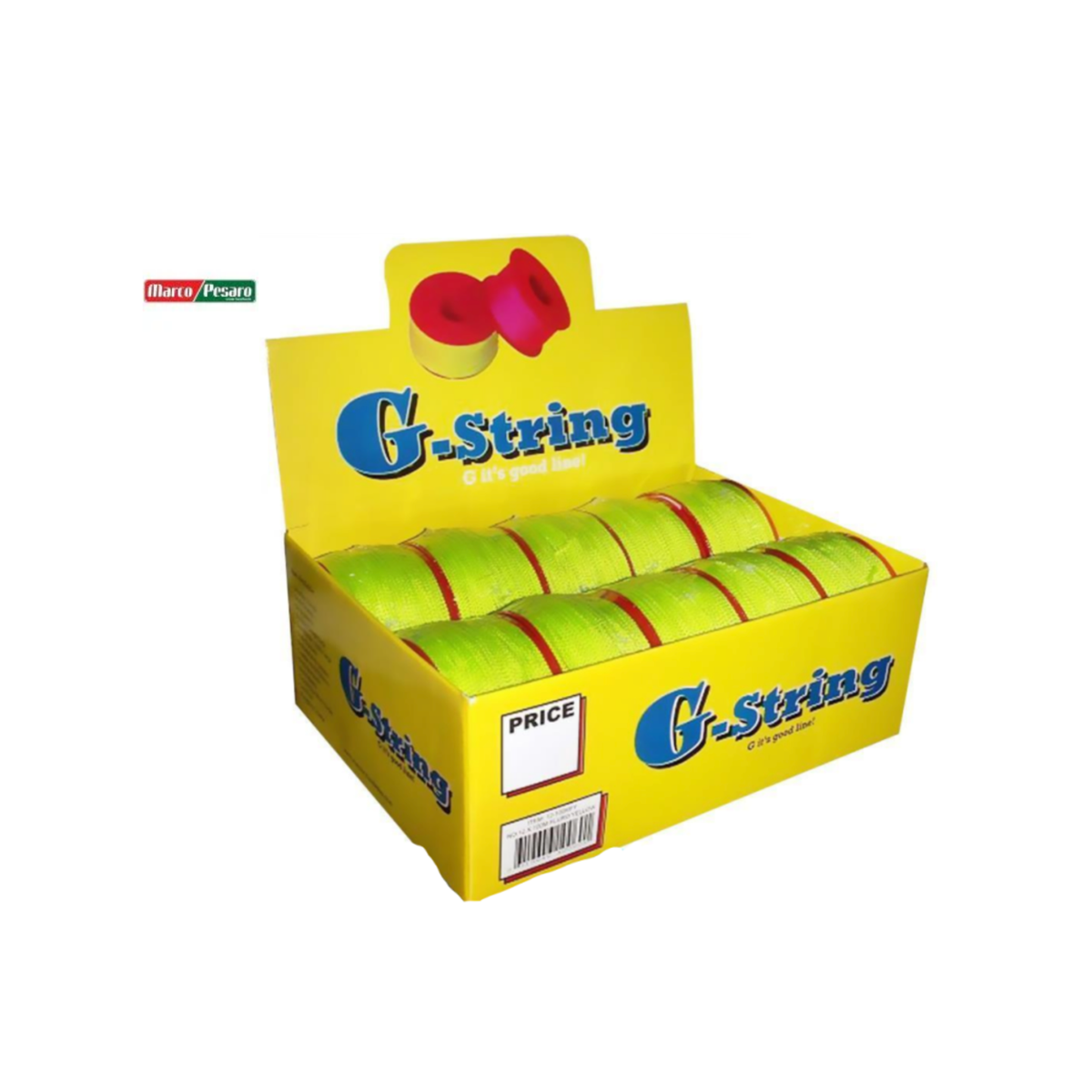 G String String Line 100m 10 Pack - No.12 Fluro yellow