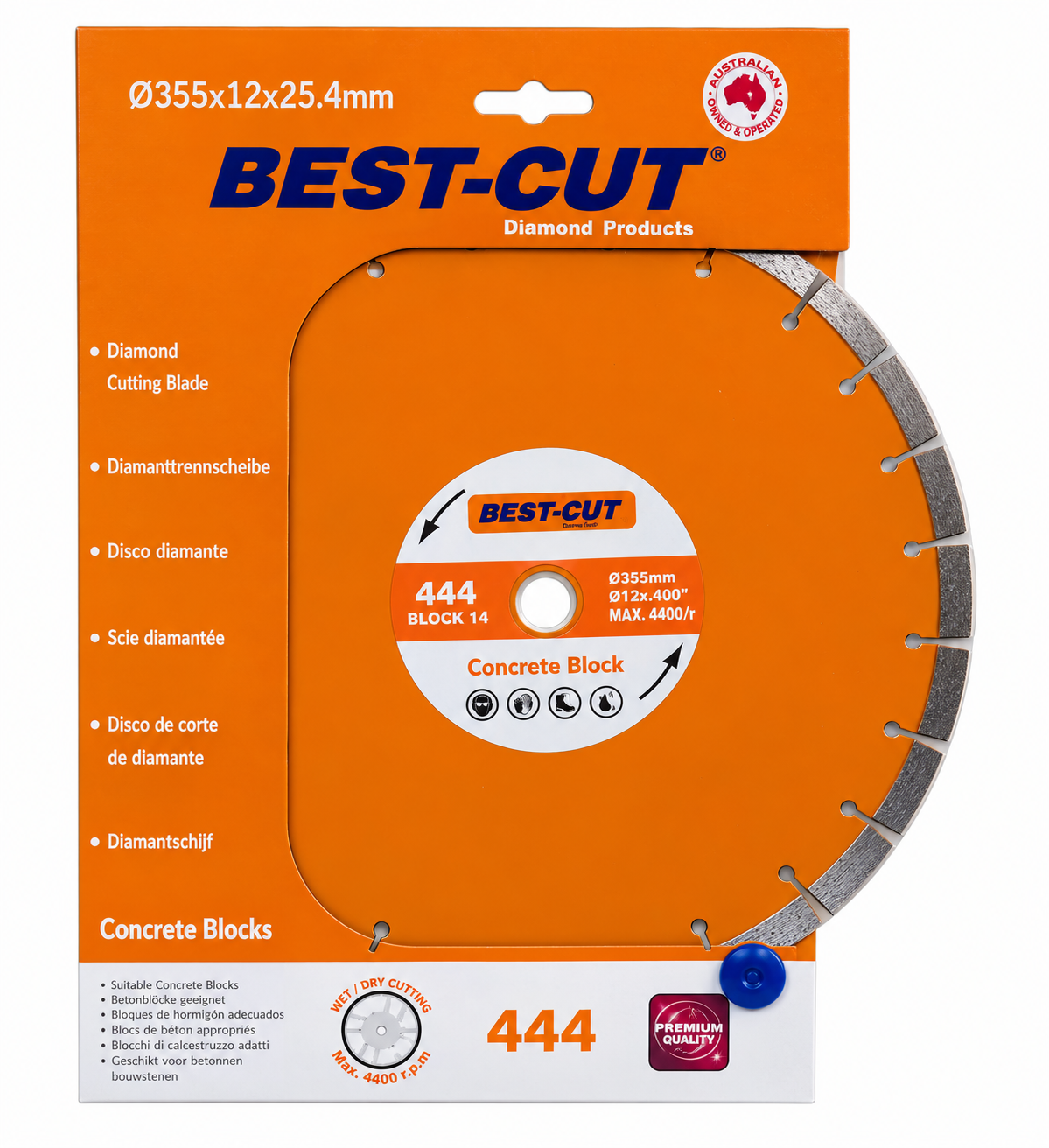 Best-Cut 444 concrete block diamond blade — enhanced product image