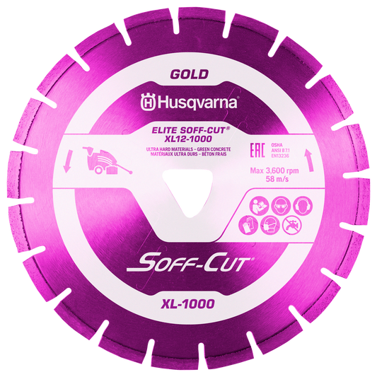 Husqvarna ELITE Soff-Cut XL6-1000 Purple diamond blade