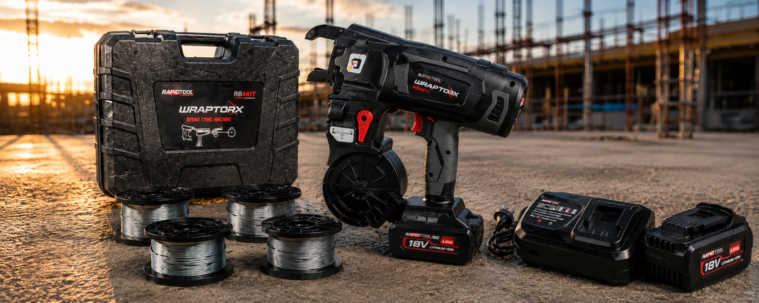 RAPIDTOOL WRAPTOR WRAP-44 Cordless Rebar Tying Machine — Review & Overview
