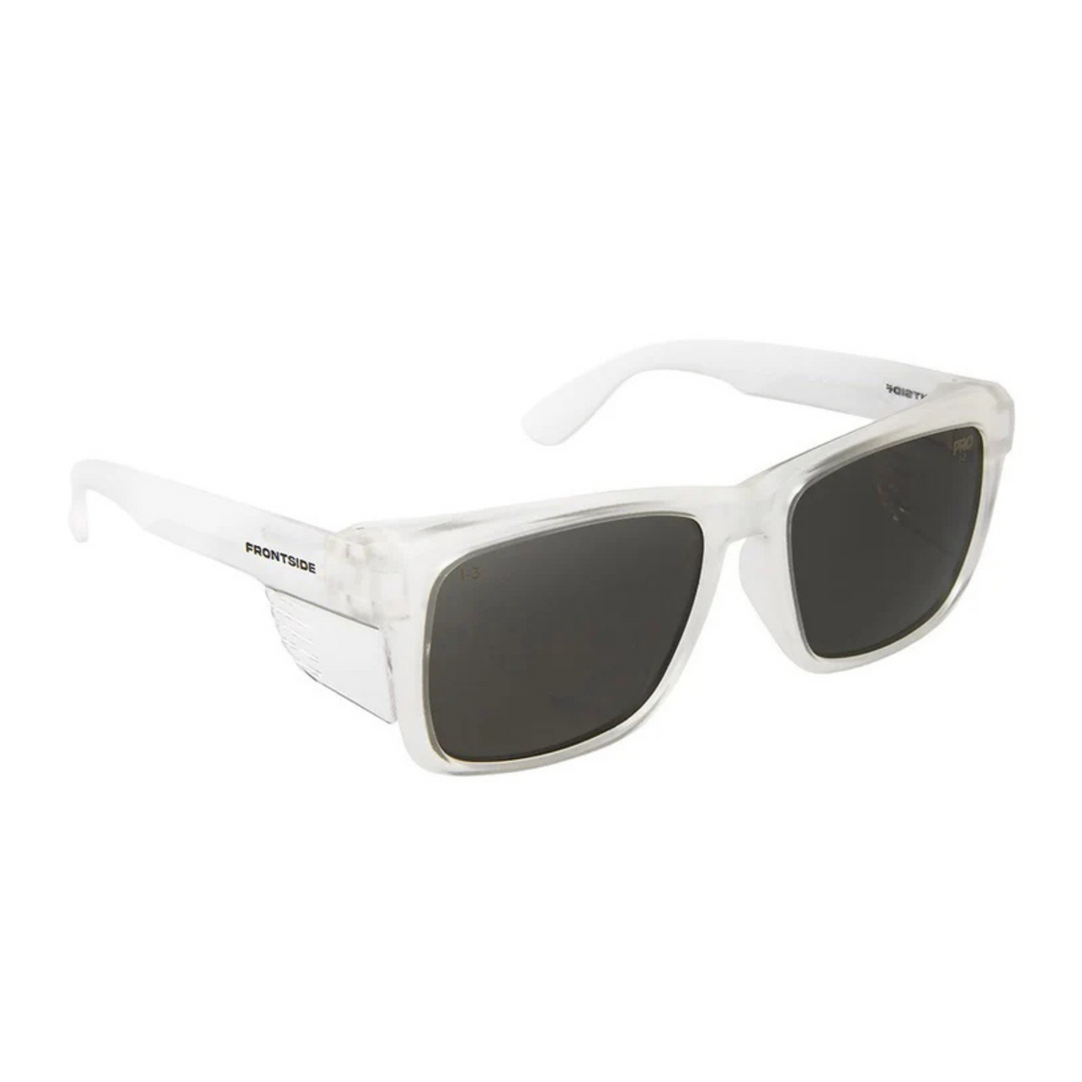 Frontside Safety Glasses 6502 smoke lens clear frame