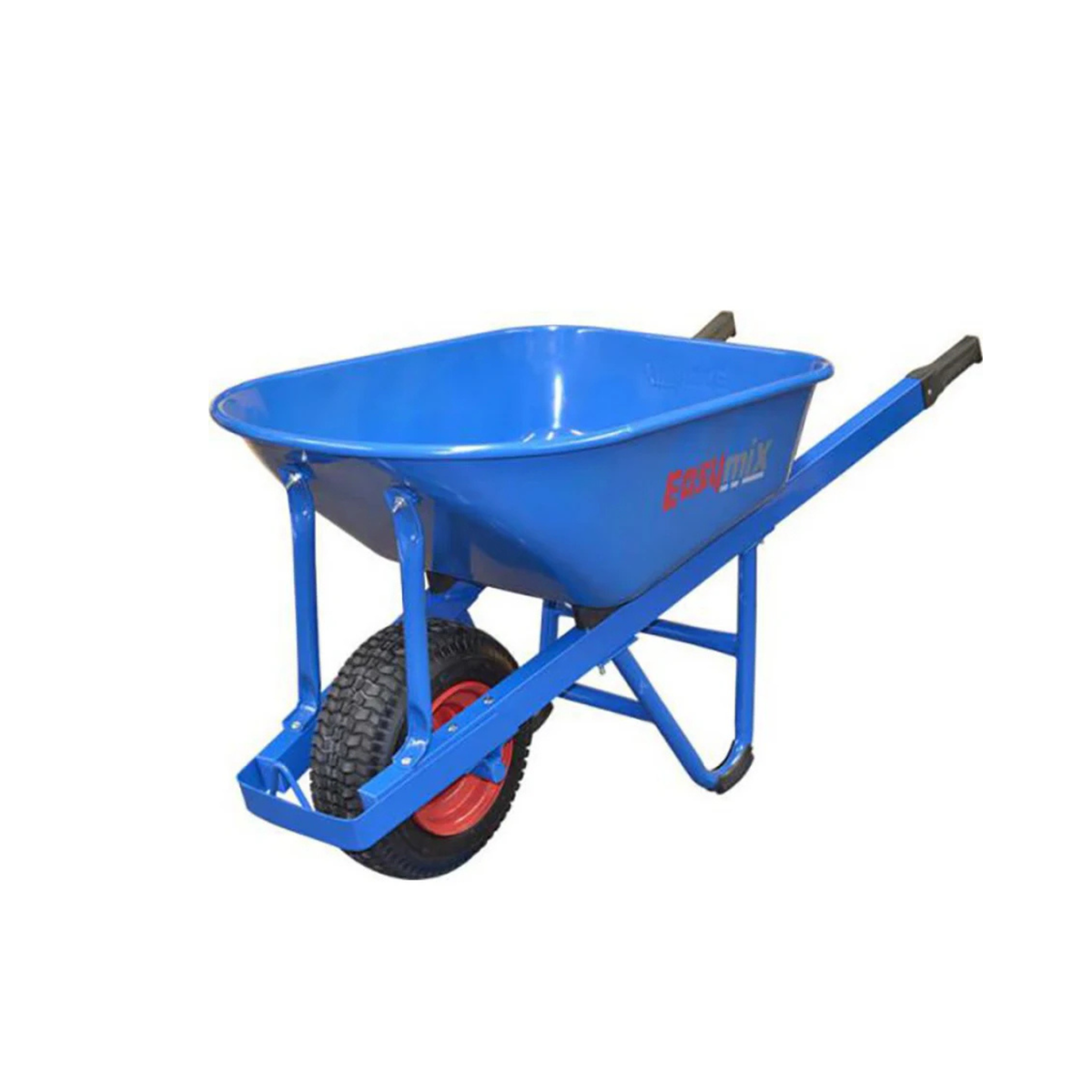 Masterfinish Blue Wheelbarrow HD Poly Tray Wide Pneumatic Tyre - W900P-HSBWAS