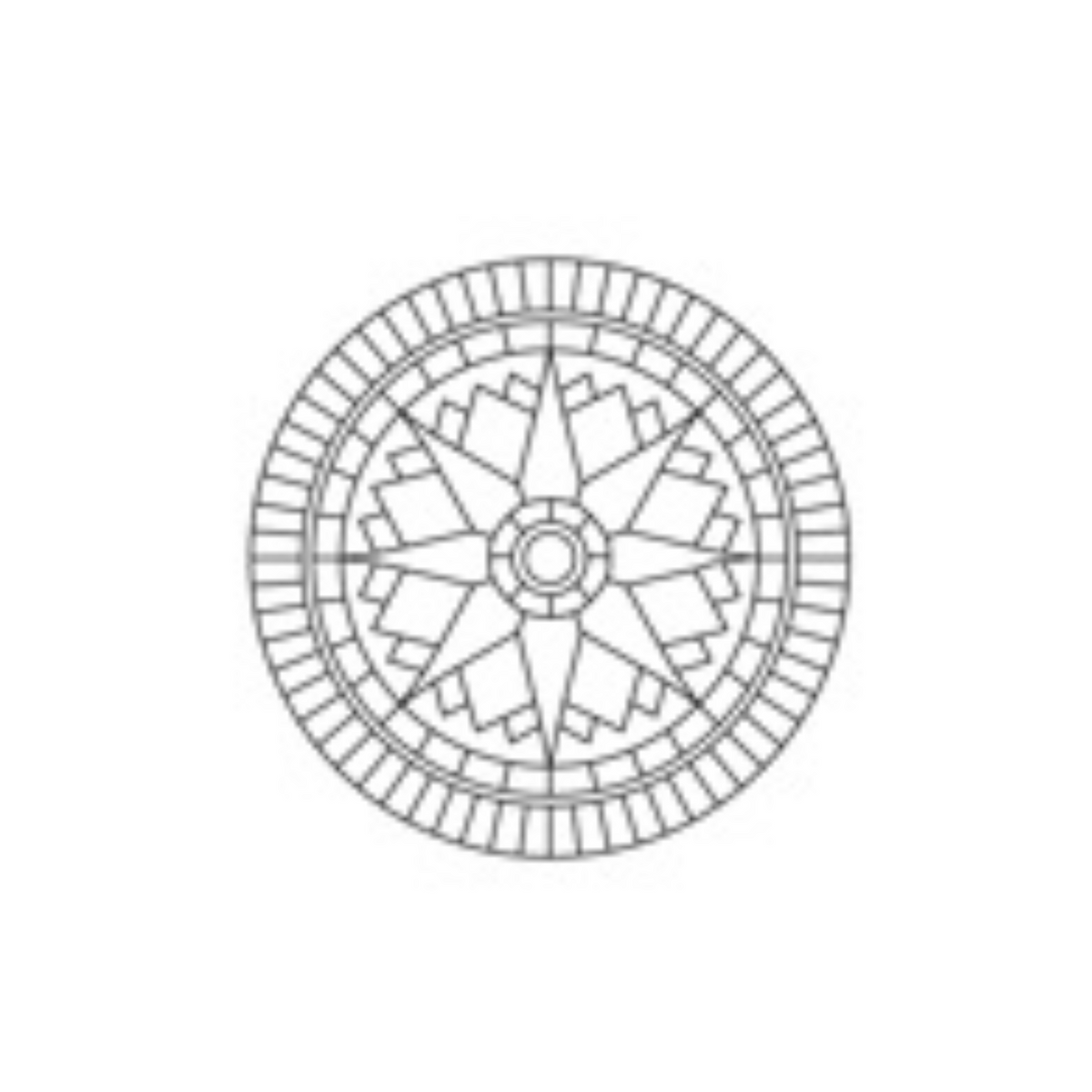 Dulux Avista Star Compass concrete stencil