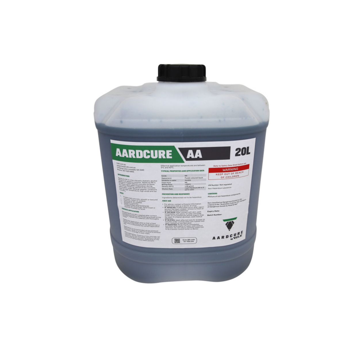 Aardcure AA - Anti-Evaporation Aid for Fresh Concrete 20L Concentrate