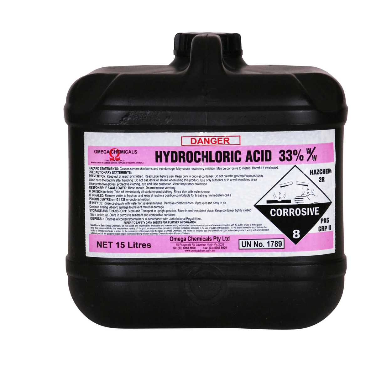 Hydrochloric Acid 33% – 5L & 20L