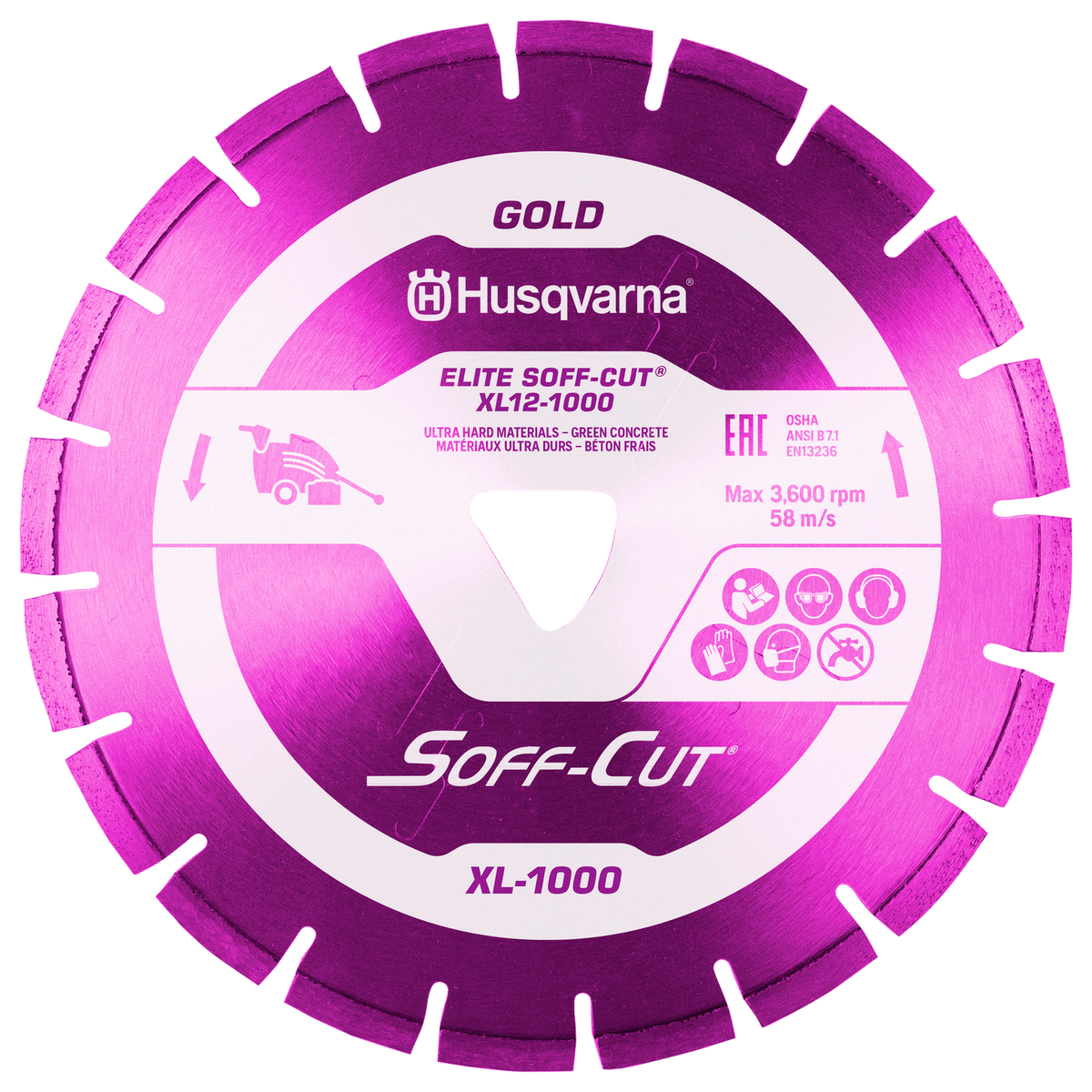 Husqvarna ELITE Soff-Cut XL6-1000 Purple diamond blade
