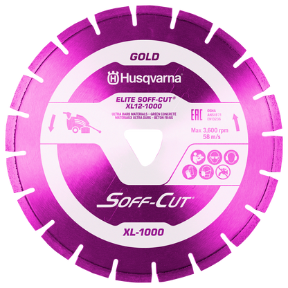 Husqvarna ELITE Soff-Cut XL6-1000 Purple diamond blade
