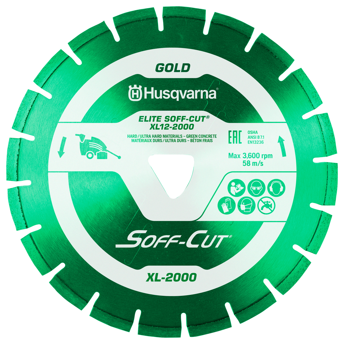 Husqvarna ELITE Soff-Cut XL6-2000 Green diamond blade