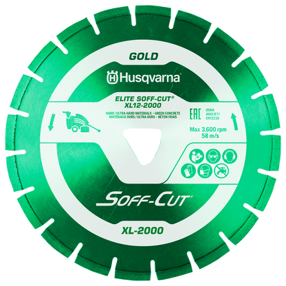 Husqvarna ELITE Soff-Cut XL6-2000 Green diamond blade