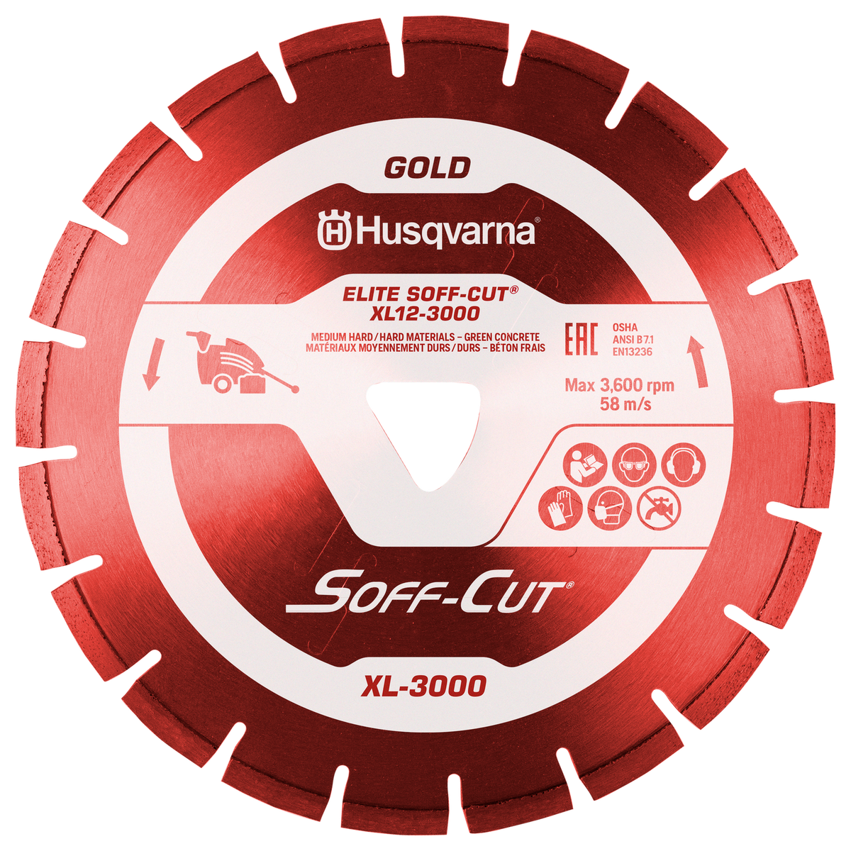 Husqvarna ELITE Soff-Cut XL6-3000 Red diamond blade