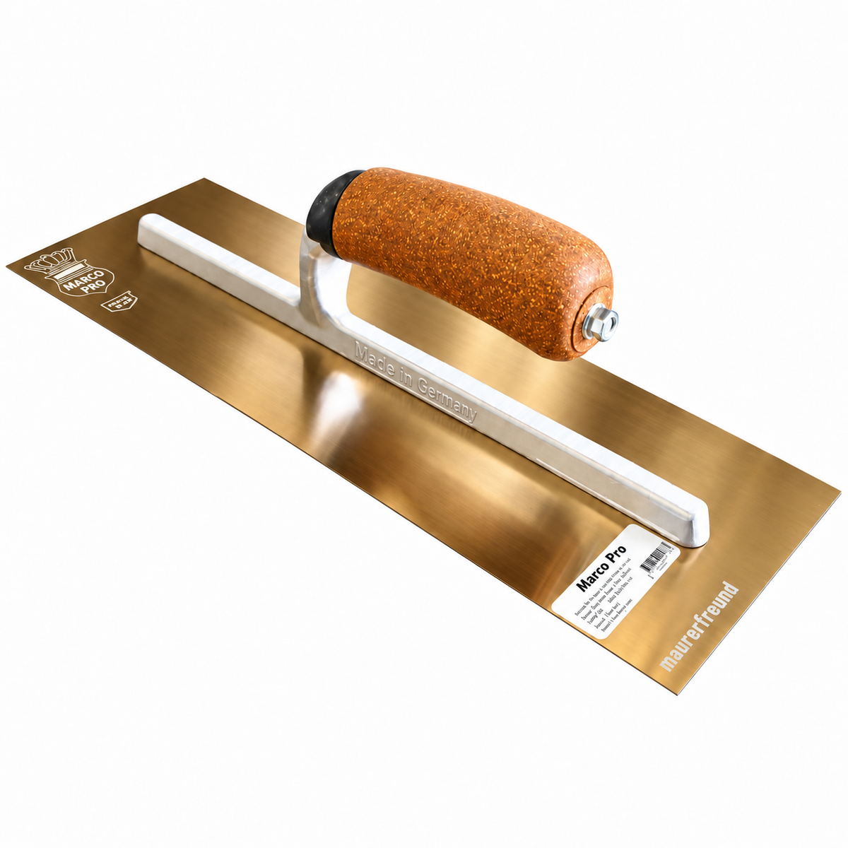 Marco Pesaro Marco Pro Golden Stainless Finishing Trowels – Cork Handle – representative model